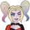 Harley Quinn's emoji from the official Discord server.