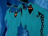 The Green Ghosts as they appear in "A Night of Fright is No Delight".