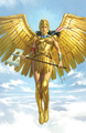 Wonder Woman in her golden armor, as seen in the Kingdom Come (Vol. 1) comics.