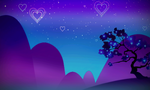 The lobby background used during the event, possibly representing the ValentiNeon Dimension.