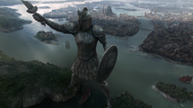 Braavos and its statue, as seen in Game of Thrones.