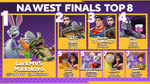 The Top 8 Duos of the NA West Finals tournament.