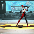 Mad Love Harley Quinn taunting Mallet Pose on Batcave.