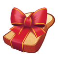 A Toast wrapped up in a Christmas gift ribbon, used when toasting someone during Winter events.