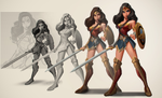 Wonder Woman concept art, as seen on the official Player First Games website.