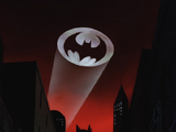 The Batsignal as it appears in Batman: The Animated Series.