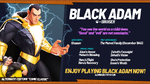 Comic Classic Black Adam on Black Adam's promotional poster.
