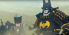 Batman's samurai outfit which serves as the basis of this Variant, as seen in Batman Ninja.