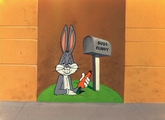 Bugs in his hole, as seen in "Homeless Hare".