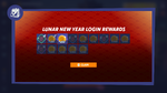 The Lunar New Year Login Rewards calendar (Lunar New Year 2023).