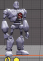 Iron Giant's fighting stance.