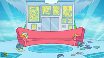 The Tower's Living Room, as it appeared in the 2013 Teen Titans Go! show.