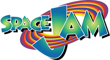The logo of the original 1996 Space Jam movie.