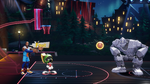 Tune Squad '96 Marvin the Martian and LeBron James fighting against Iron Giant (Classic) on The Court.