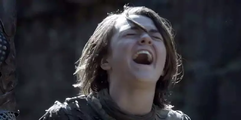 Arya Stark laughing in "The Mountain and the Viper".