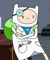 Finn the Human in his doctor uniform in Adventure Time.