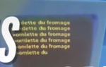 The Computer displaying "omlette du fromage" multiple times.