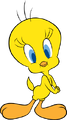 Official artwork of Tweety from the Looney Tunes franchise.
