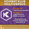 The announcement of the premier LATAM MultiVersus Fall Showdown tournament for Brazil KombatKlub.