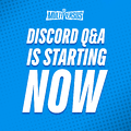 The announcement of the Q&A event starting on the official Discord server.