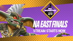 The announcement of the NA East Finals' stream starting.