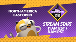 The announcement of the North America East Open MultiVersus Fall Showdown tournament's stream's starting time.