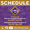 Schedule for the Fall Showdown Tournament Series.