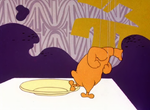 A living Roast Chicken, as seen in 1943's "Wackiki Wabbit".