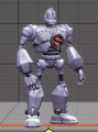 Iron Giant's idle stance.