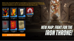 Promo for The Throne Room Map and the new Game of Thrones-themed cosmetic items it came alongside with.