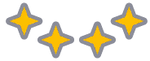 The stars used for the Tier 4 badges.